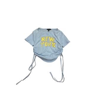 Forever 21 New York Baby Blue Top, Medium